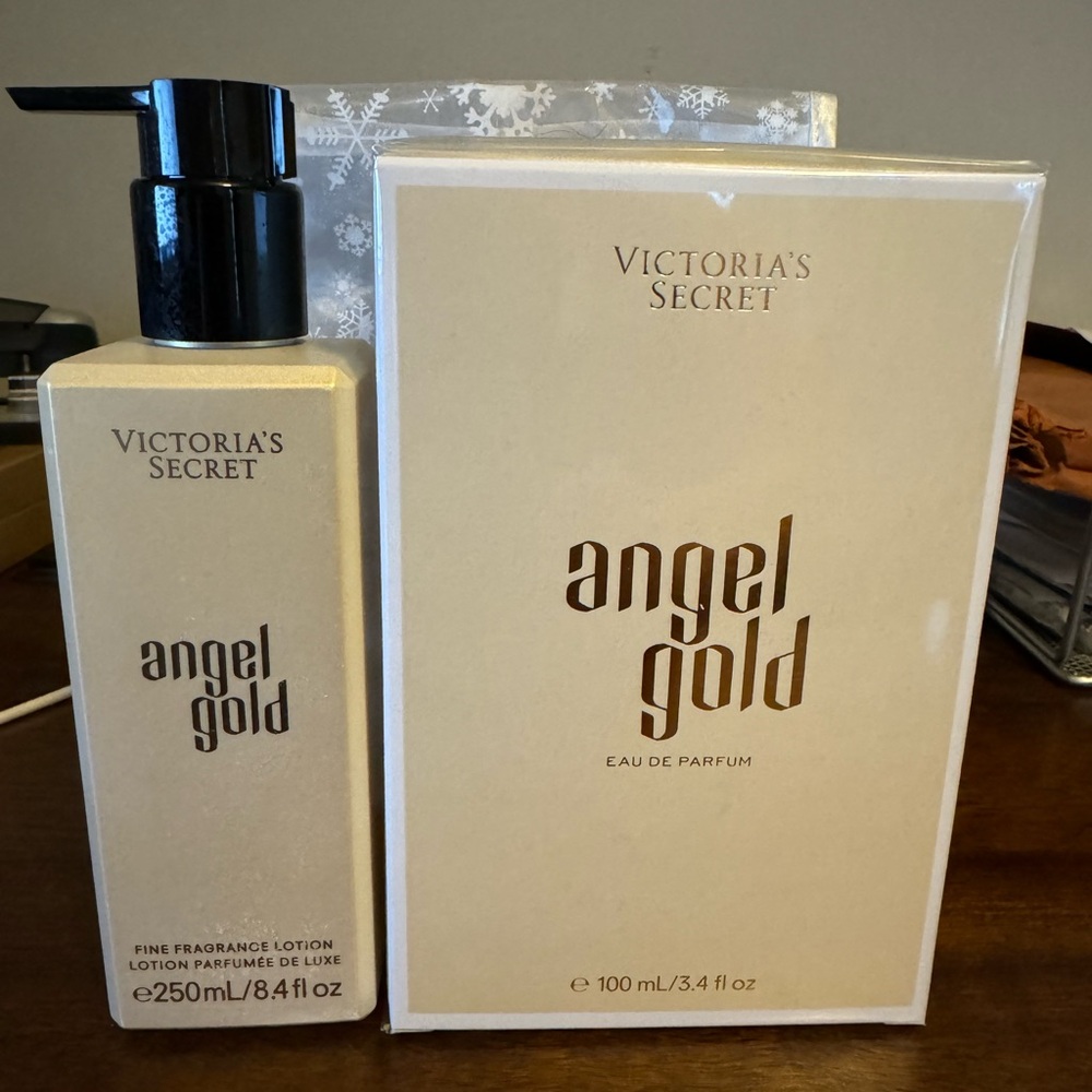 New Victoria’s Secret Angel Gold Perfume and lotion set